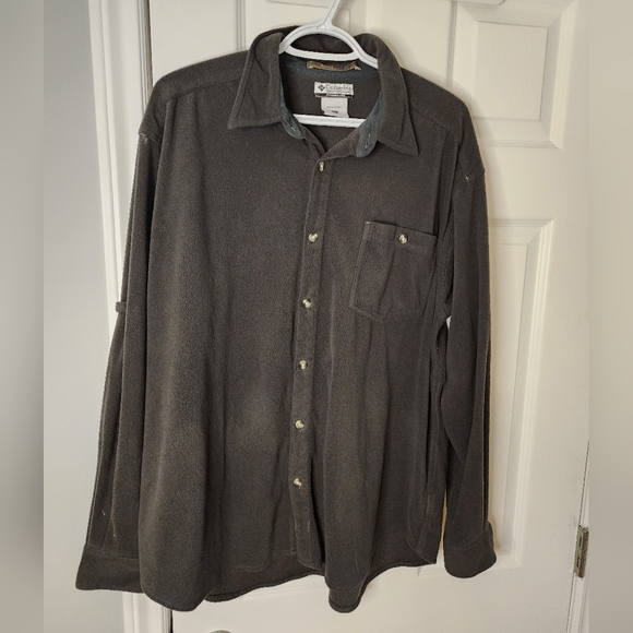 💥Sale💥Columbia Men's Button-Down Long Sleeve Shirt Dark Grey - Picture 7 of 9